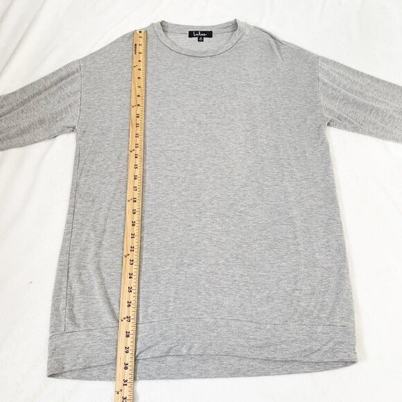 Lulu's gray long sleeve crewneck pullover sweatshirt dress - Medium - Picture 8 of 8